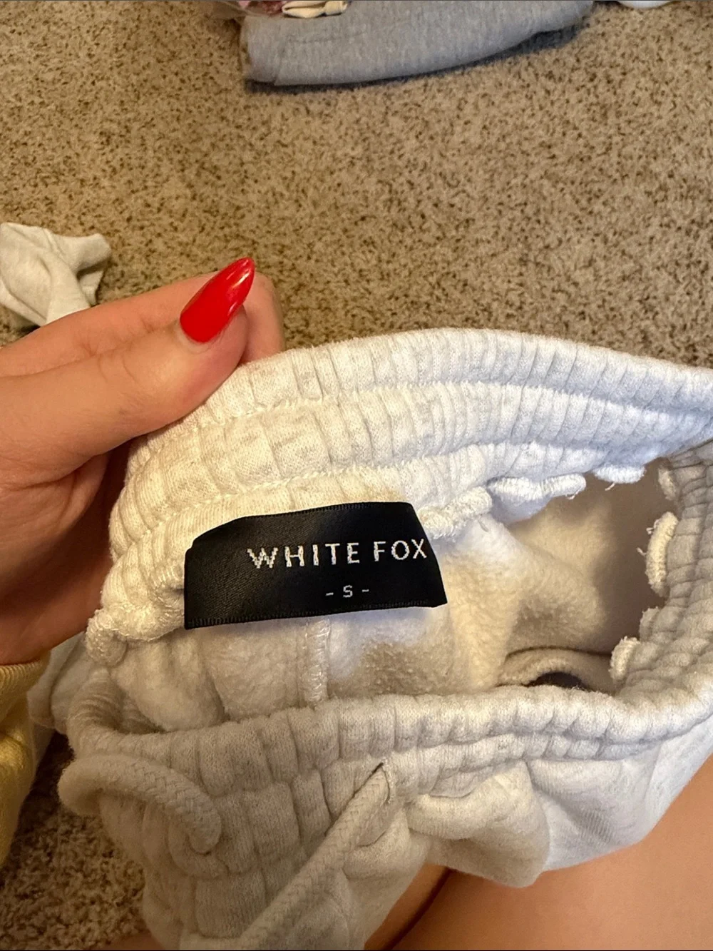 White Fox Boutique Cream Pullover Hoodie & Joggers Set with Pink Logos